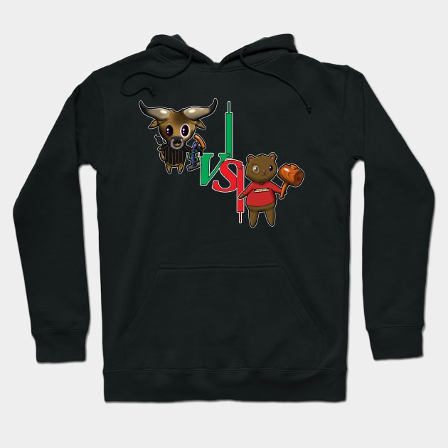 Bull VS Bear 2 Hoodie by Destro